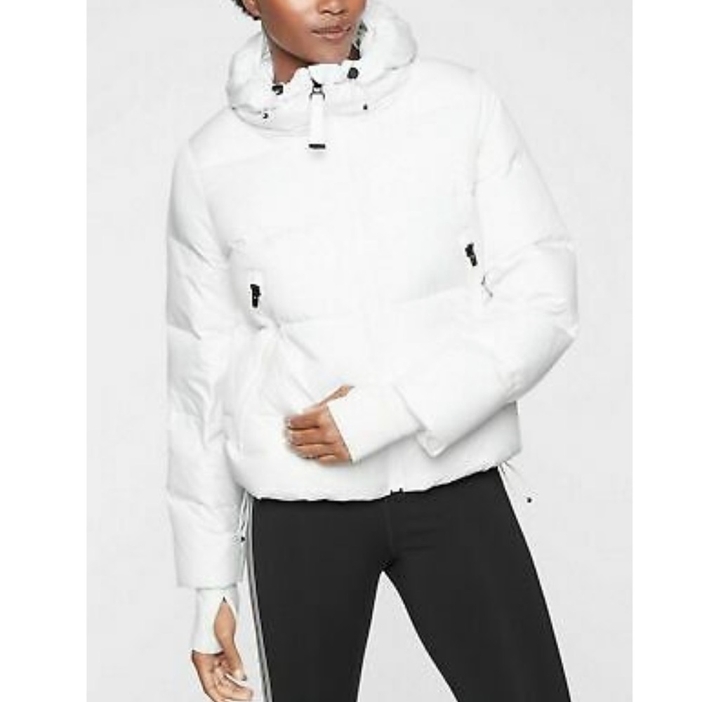 Athleta Puffer Snow Goose Down Coat White Jacket